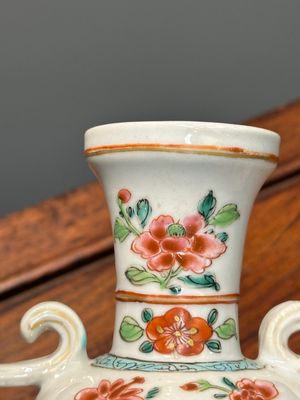 An unusual Chinese famille rose export porcelain vase, Qianlong — photo 8