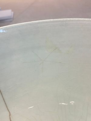 An unusual Chinese famille rose punch bowl with floral relief design, Qianlong — photo 17