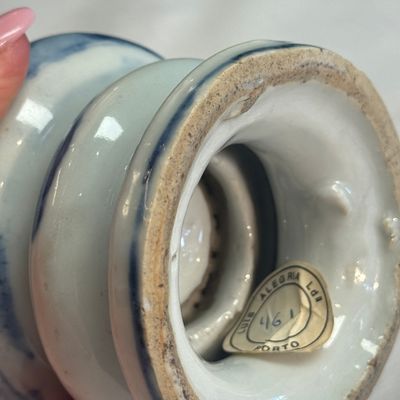 An unusual Chinese Swatow blue and white 'Dragon' triple-gourd vase — 照片 12