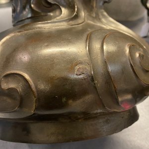 An unusual Chinese zoomorphic bronze vase, 'Zun', Kangxi — 照片 12