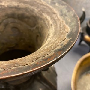 An unusual Chinese zoomorphic bronze vase, 'Zun', Kangxi — 照片 15
