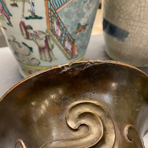 An unusual Chinese zoomorphic bronze vase, 'Zun', Kangxi — 照片 10