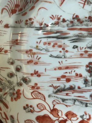 An unusual Dutch-decorated Chinese grisaille plate, Qianlong — photo 4