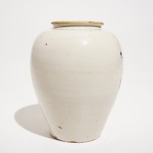 An unusual Dutch Delft blue and white tobacco jar, 18th C. — photo 4