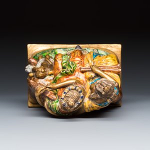 An unusual French gilt-polychromed biscuit porcelain group — foto 6