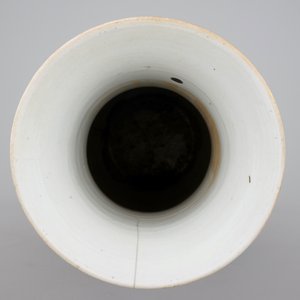 An unusual tall Chinese porcelain coral red ground vase, 19th C. — 照片 5