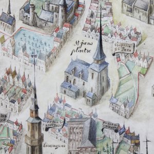 André Basyn, "Carte de Bruges", 1931, d'après un exemple médiéval — photo 3