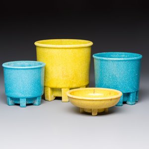 Andries Dirk Copier (1901–1991): four Art Deco Graniver cactus pots, the Netherlands, 1930s — photo 1