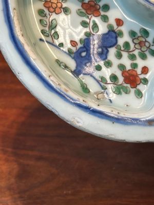 Assiette à mendiants en porcelaine de Chine wucai à décor floral, Wanli — photo 7