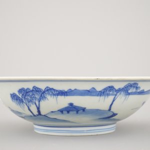 Assiette en porcelaine de Chine, bleu et blanc, marquée Kangxi et de cette période, env. 1700 — photo 6