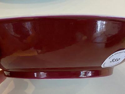 Assiette en porcelaine de Chine en rouge de cuivre monochrome, marque et époque de Guangxu — photo 6