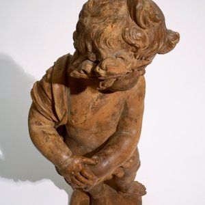 Attr. à Lodewyck Willemsens (Anvers, 1630-1702), un grand modèle d'un putto en terre cuite — photo 6