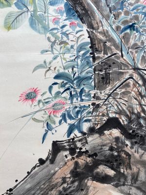 Attribué à Yan Bolong 顏伯龍 (1898-1955): 'Oiseaux', encre et couleurs sur papier — photo 3