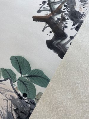 Attribué à Yan Bolong 顏伯龍 (1898-1955): 'Oiseaux', encre et couleurs sur papier — photo 7