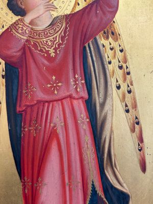 Attributed to C.L. Romoli: 'Trumpeting Angels', oil on panel, Italy, Neo-Gothic, 19th C. — 照片 8