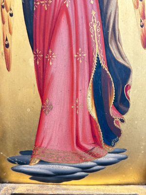 Attributed to C.L. Romoli: 'Trumpeting Angels', oil on panel, Italy, Neo-Gothic, 19th C. — 照片 9
