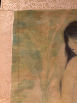 Attributed to Nguyen Gia Tri (1908-1993): 'Bather', ink and watercolour on silk, Tien Sa, dated 1st Jan. 1974 — foto 5
