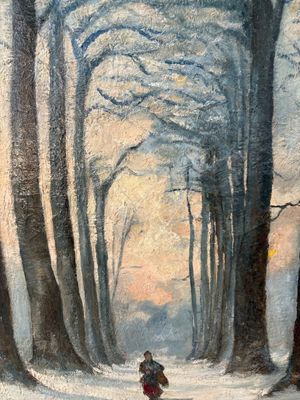 Attributed to Sadji or Sha Qi (Sha Yinnian 1914-2005): 'De Jing Wu Er Dao 德經無二道', oil on canvas, 20th C. — foto 9