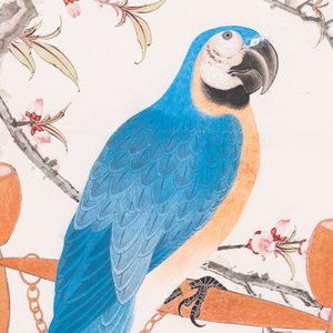 Attributed to Tian Shiguang 田世光 (1916-1999): 'Parrot', ink and colour on paper, dated 1944 — 照片 5