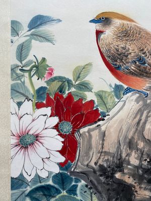 Attributed to Yan Bolong 顏伯龍 (1898-1955): 'Birds', ink and colour on paper — 照片 5