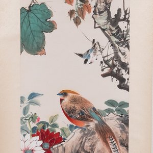 Attributed to Yan Bolong 顏伯龍 (1898-1955): 'Birds', ink and colour on paper — 照片 2