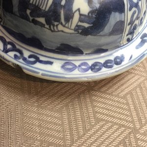 Balustervormige Delftse pot met deksel, met chinoiserie in Ming stijl, 17e eeuw — foto 5