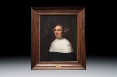 Bartholomeus van der Helst (1613-1670): 'Portrait of a Young Lady', oil on panel, signed and dated 1659