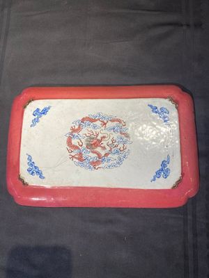 Beau plat rectangulaire en émail de Canton au dos en rouge de rubis à décor figuratif, Chine, Yongzheng — photo 8