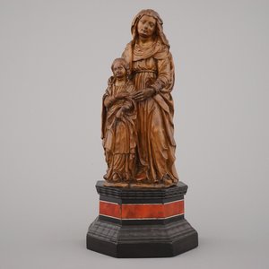 Beeld in buxushout van Sint-Anna en de Maagd, ca 1600 — foto 5