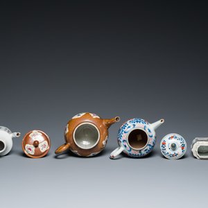 Belle collection de théières et chocolatières en porcelaine de Chine famille rose et de style Imari, Yongzheng/Qianlong — photo 8