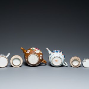 Belle collection de théières et chocolatières en porcelaine de Chine famille rose et de style Imari, Yongzheng/Qianlong — photo 9