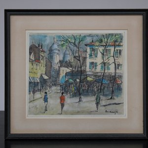 Bernard Bosschaert (1935- ), Une vue de Paris, technique mixte — photo 1