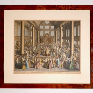 Bernard Picart, "Inwijding van de Portugese synagoge te Amsterdam", handingekleurde kopergravure, 1724-1737 — foto 2