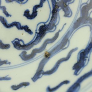 Blauw en wit bordje in Chinees porselein, Kangxi, ca 1700 — foto 7