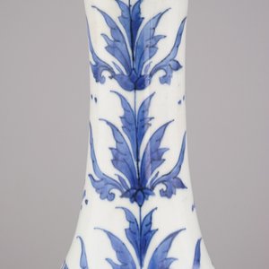 Blauw en witte flesvormige vaas in Chinees porselein, Transitieperiode, late Ming-dynastie, 17e eeuw — foto 8