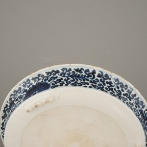 Blauw en witte jardinière met steun in Chinees porselein, Qing-dynastie — foto 11