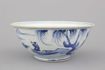 Blauw en witte kom in Chinees porselein, Ming-dynastie, 16e eeuw