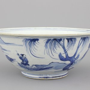 Blauw en witte kom in Chinees porselein, Ming-dynastie, 16e eeuw — foto 1