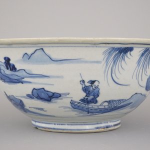 Blauw en witte kom in Chinees porselein, Ming-dynastie, 16e eeuw — foto 6