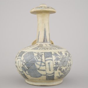 Blauw en witte Wan-Li kendi in Chinees porselein afkomstig van de Hatcher cargo, ca 1643 — foto 5