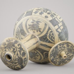 Blauw en witte Wan-Li kendi in Chinees porselein afkomstig van de Hatcher cargo, ca 1643 — foto 6