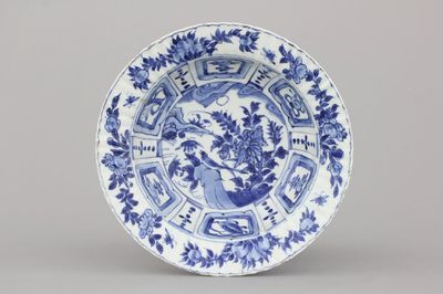 Blauw en witte Wan-Li 'klapmuts' kom in Chinees porselein, Ming-dynastie, 16e eeuw