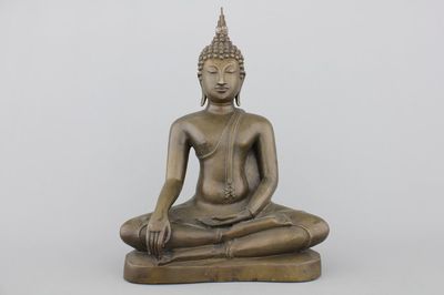 Boeddha in brons, Thailand, 19e-20e eeuw