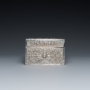 Boîte de forme rectangulaire en argent, Thaïlande, 19/20ème — photo 5