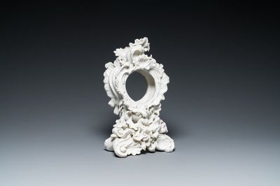 Boîte de pendule en porcelaine blanche de Chine, probablement Meissen, 18ème