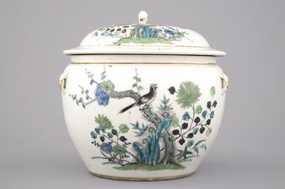 Bol couvert en porcelaine de Chine, 19e-20e