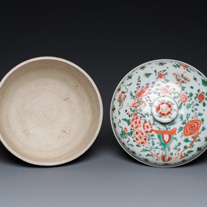 Bol couvert en porcelaine de Chine wucai à décor de phénix, époque Transition — photo 6
