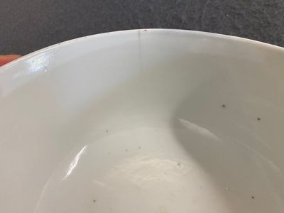 Bol en porcelaine de Chine 'Bleu de Hue' pour le Vietnam à décor de daims, marque de Nhuroc Tham Tran Tang, 19ème — photo 8
