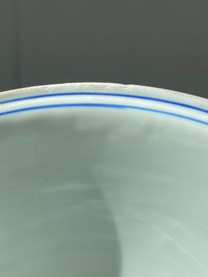 Bol en porcelaine de Chine en bleu et blanc à décor de carpes, marque de Chenghua, Kangxi — photo 16