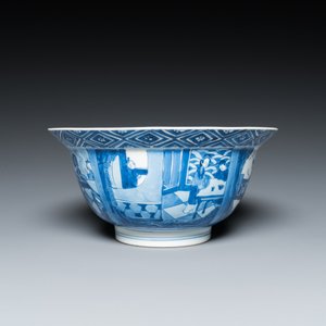 Bol en porcelaine de Chine en bleu et blanc à décor narratif, marque et époque de Kangxi — photo 3